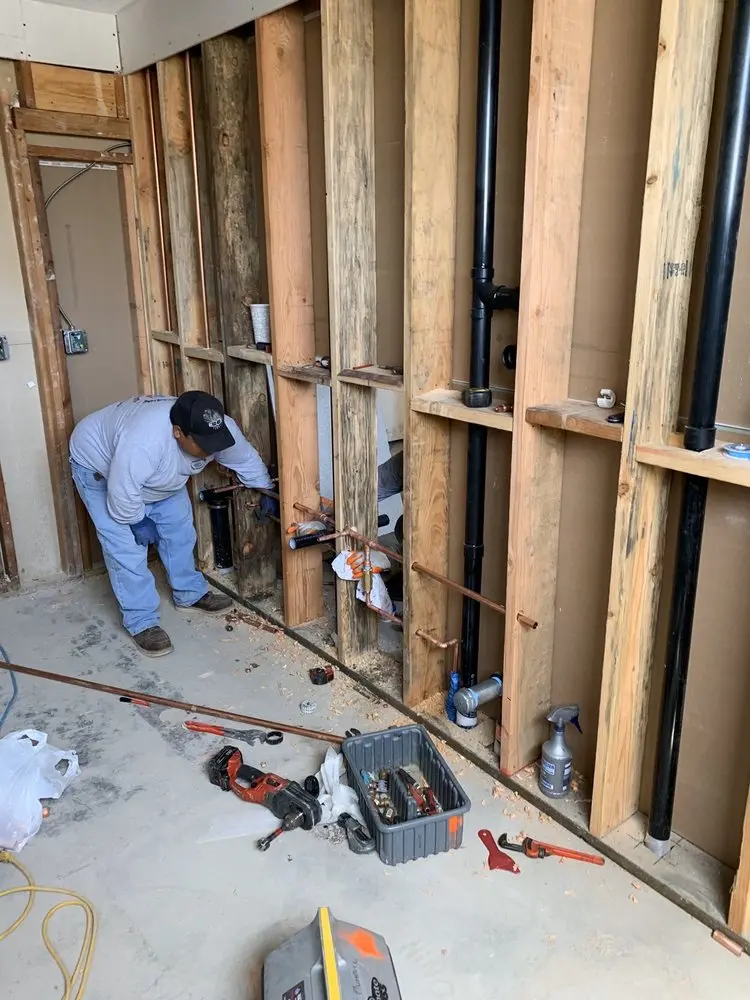 Commercial rough-in plumbing for Gas Line Repair in Woodlawn